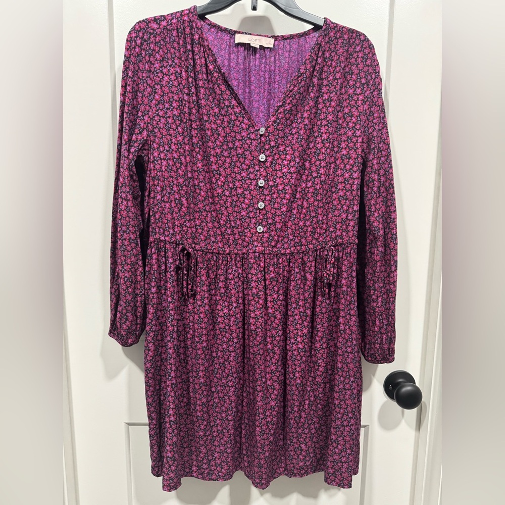 LOFT medium petite Fall dress long sleeve